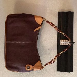 Dooney &Bourke Pebble Grain Hobo Wine/Bone Leather